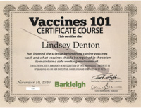 Vaccine Certification